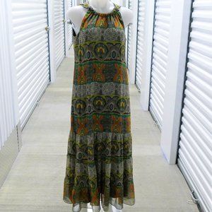 COCO BIANCO Paisley Racerback Maxi Dress size M